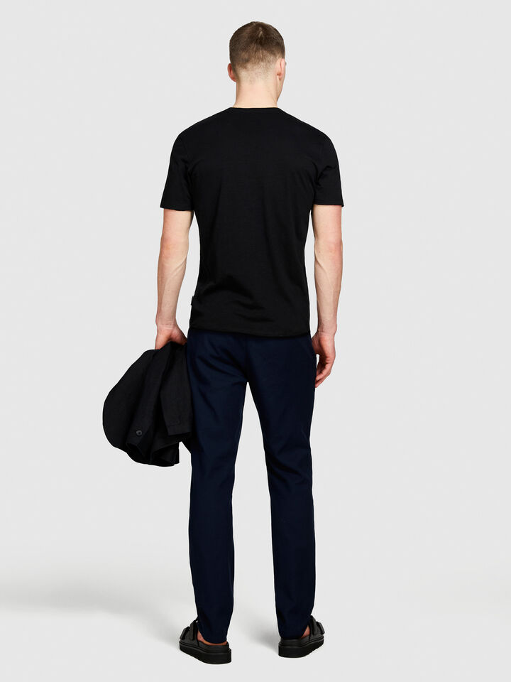 Slim fit t-shirt - men's short sleeve t-shirts - Black | Sisley image number 3